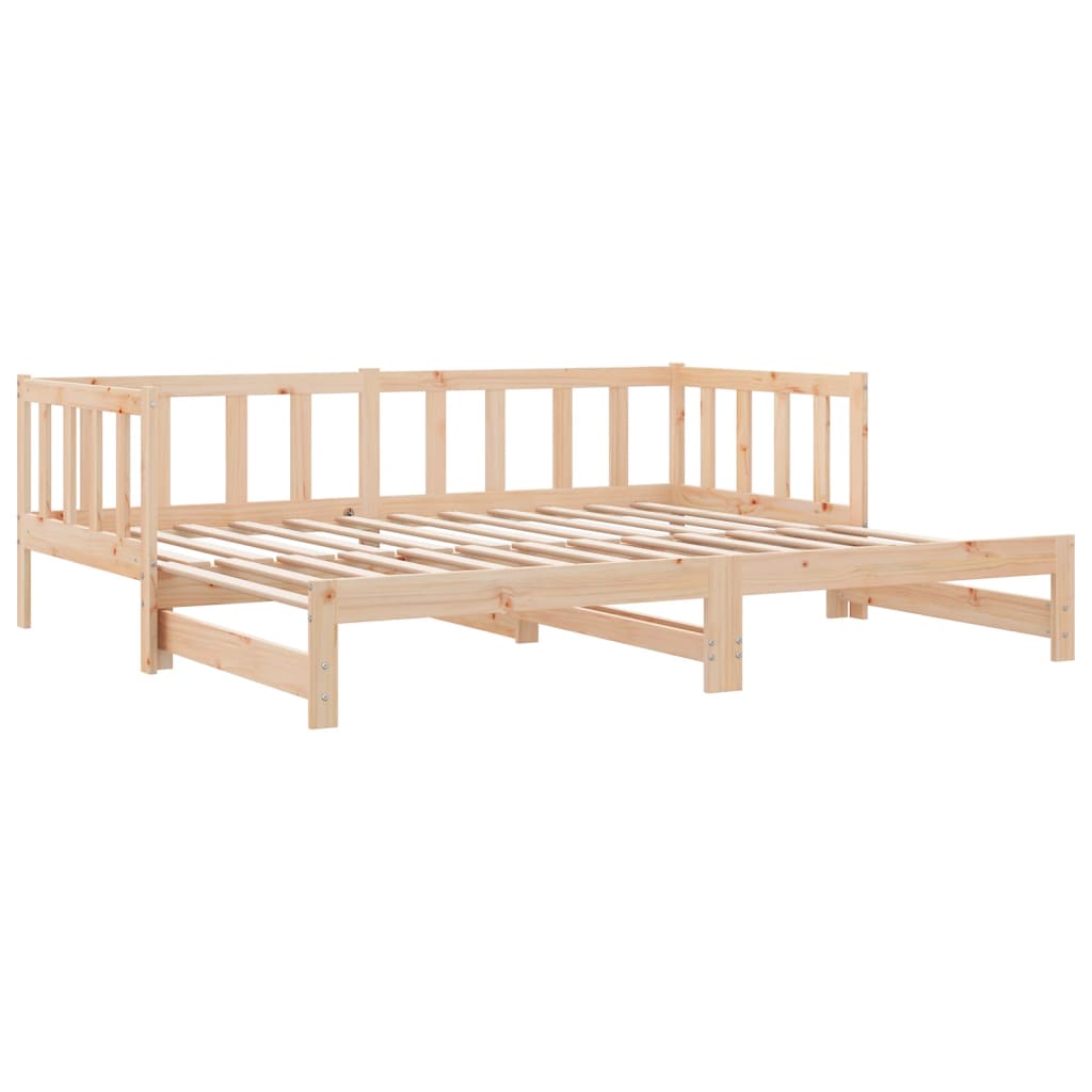 Sofá-cama com gavetão 90x200 cm madeira de pinho maciça