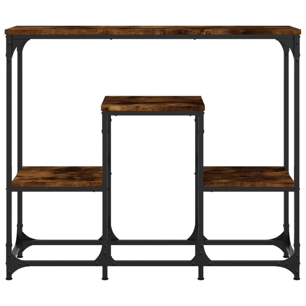 Mesa consola 89,5x28x76 cm derivados de madeira carvalho fumado