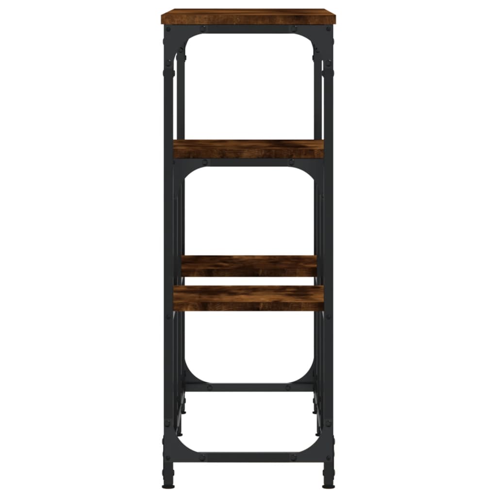 Mesa consola 89,5x28x76 cm derivados de madeira carvalho fumado