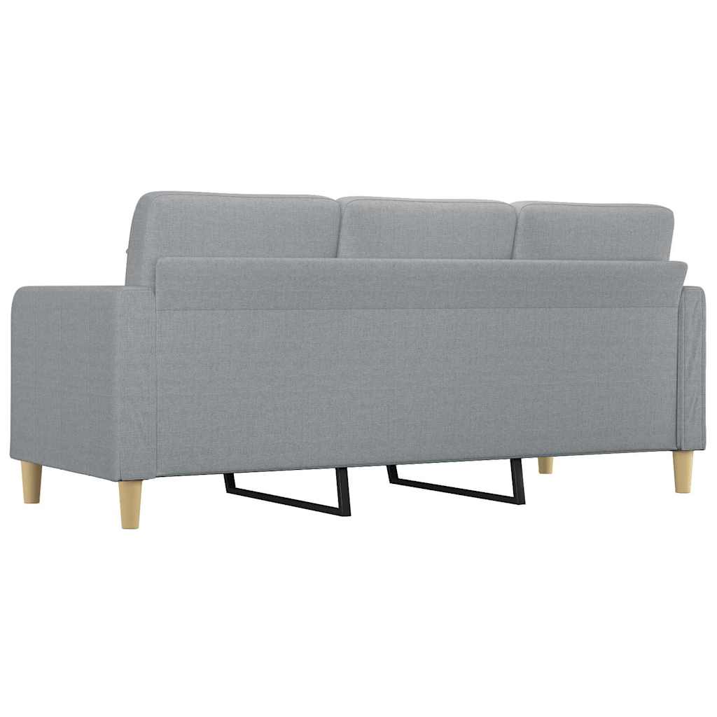 Sofá de 3 lugares 180 cm tecido cinza-claro