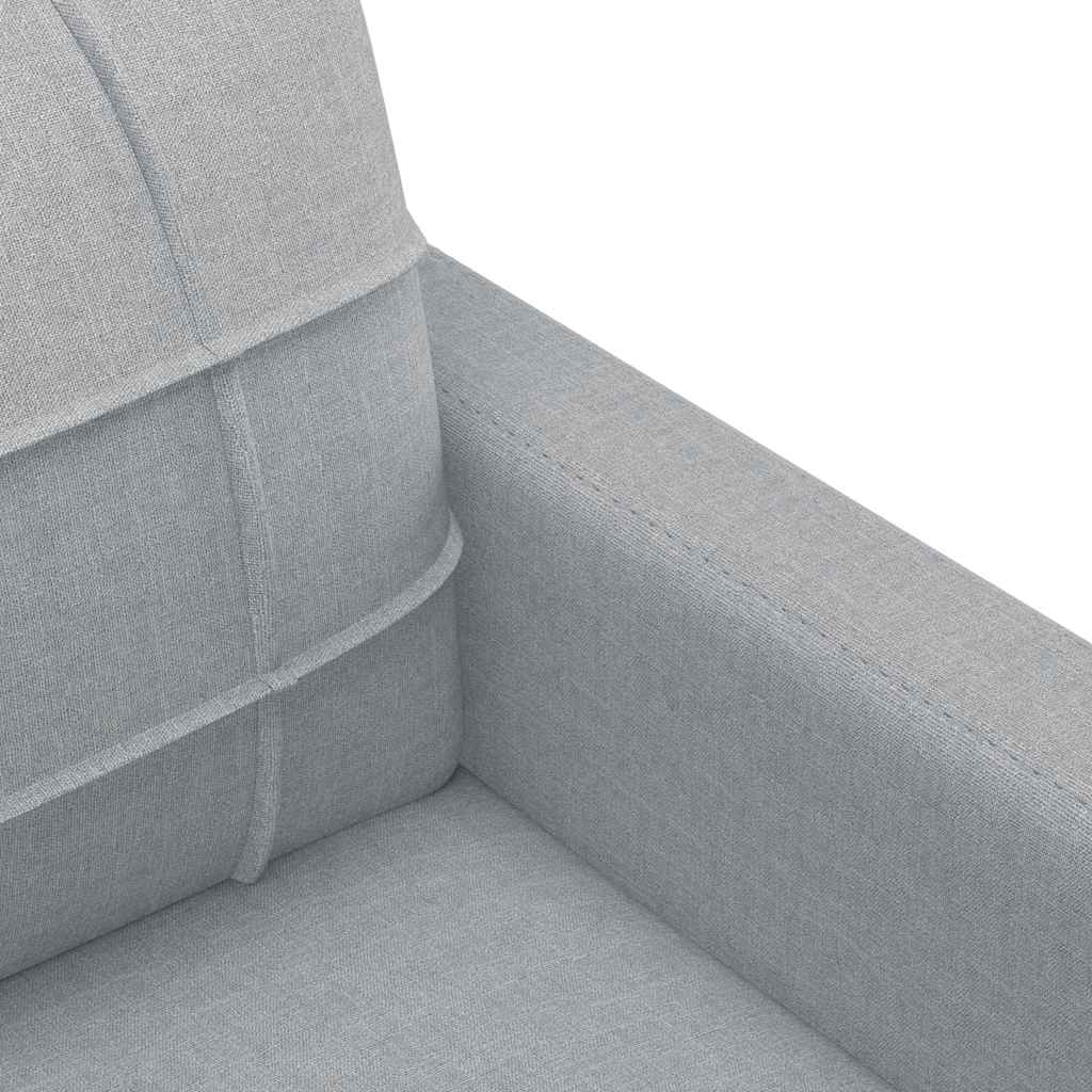 Sofá de 3 lugares 180 cm tecido cinza-claro