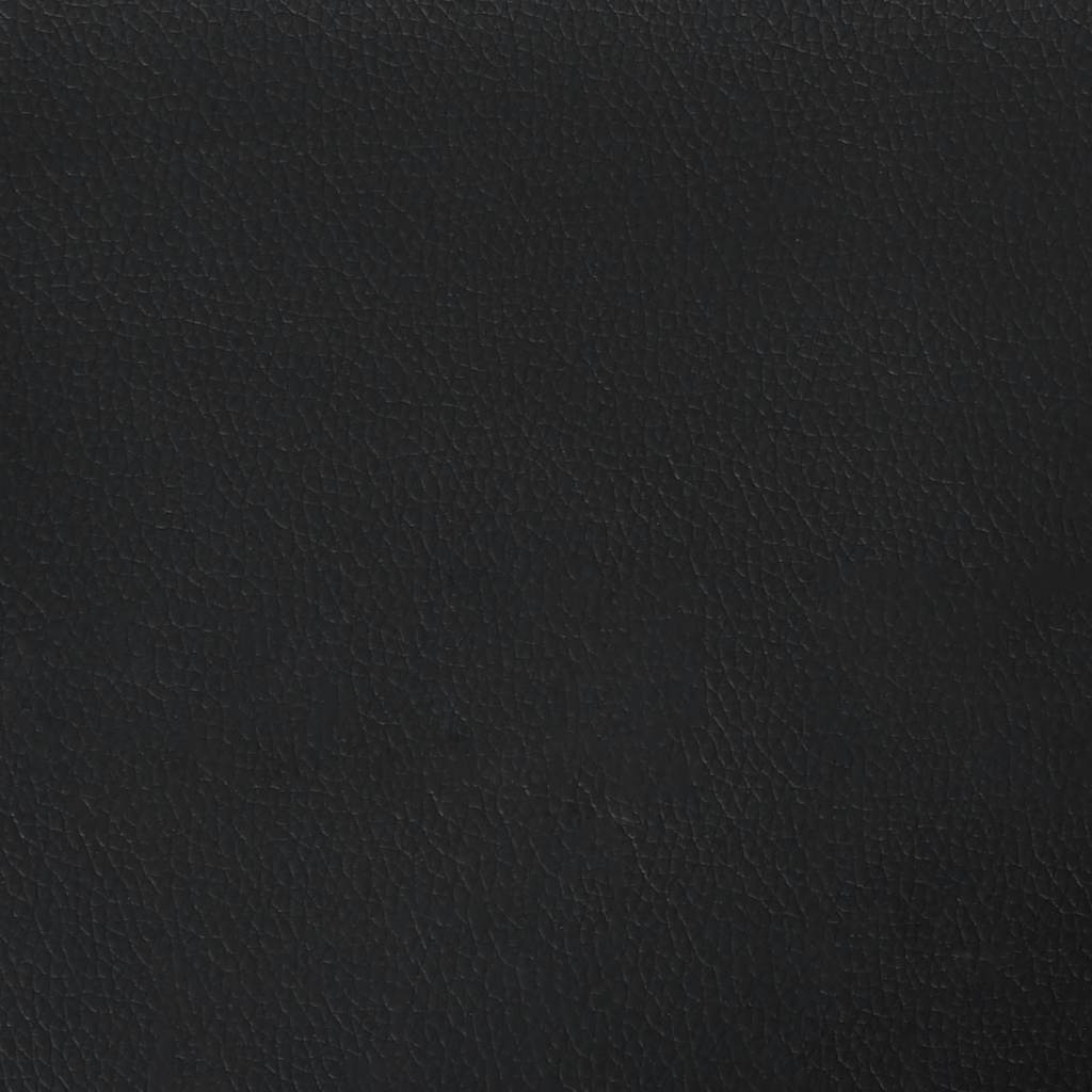 Sofá de 2 lugares 120 cm couro artificial preto