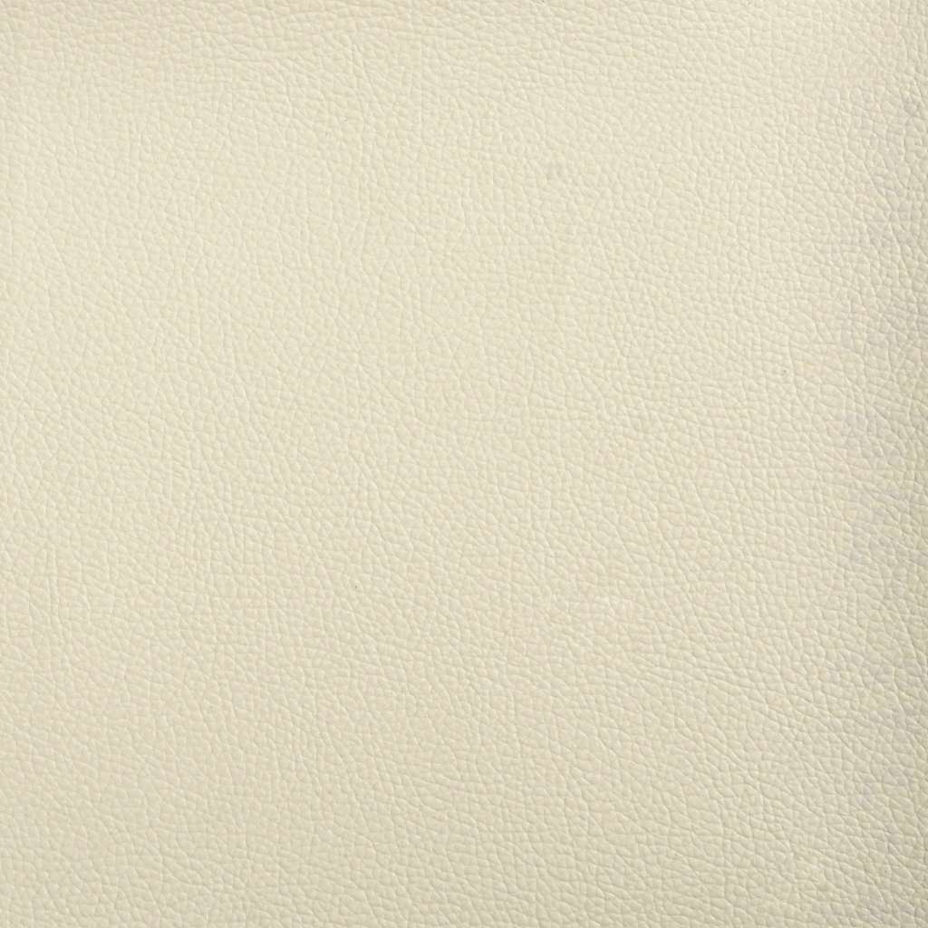 Sofá de 3 lugares 180 cm couro artificial cor creme