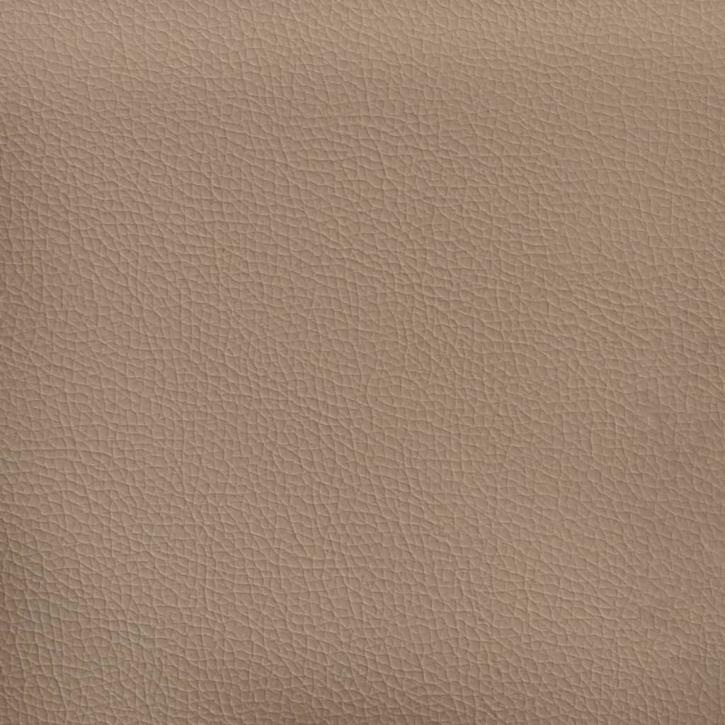 Sofá de 2 lugares 120 cm couro artificial cor cappuccino