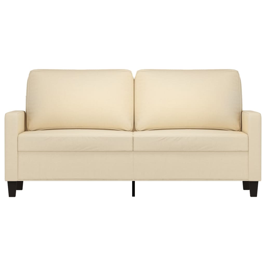 Sofá de 2 lugares tecido 140 cm cor creme