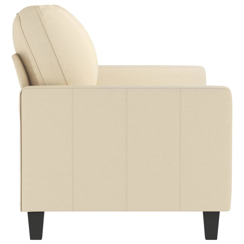 Sofá de 2 lugares tecido 140 cm cor creme