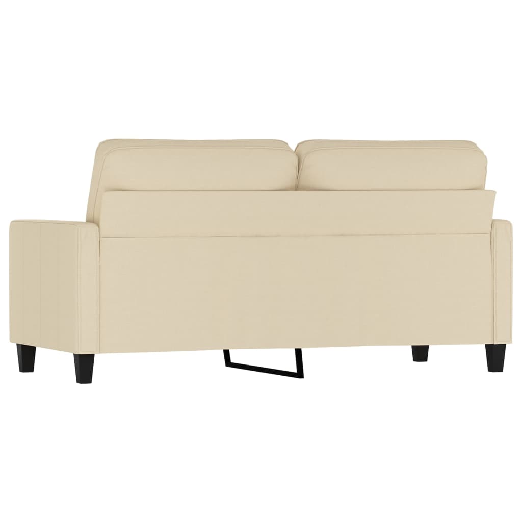 Sofá de 2 lugares tecido 140 cm cor creme
