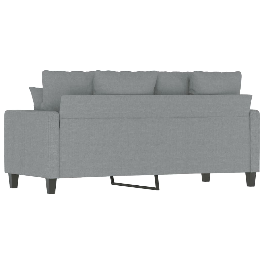 Sofá de 2 lugares em tecido 140 cm cinzento-claro