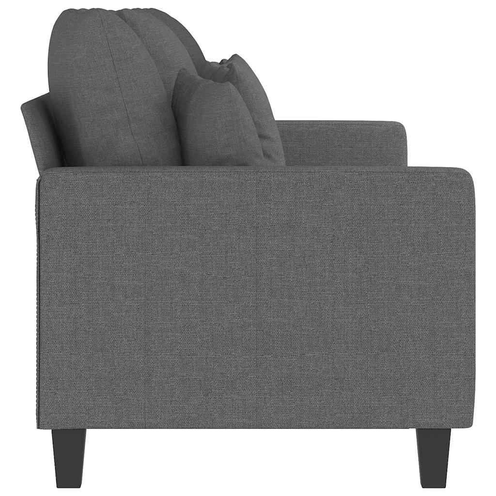 Sofá de 3 lugares 180 cm tecido cinza-escuro