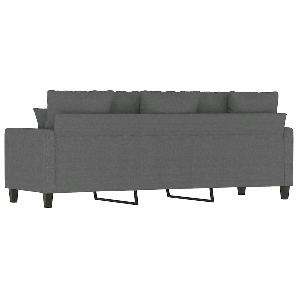 Sofá de 3 lugares 180 cm tecido cinza-escuro