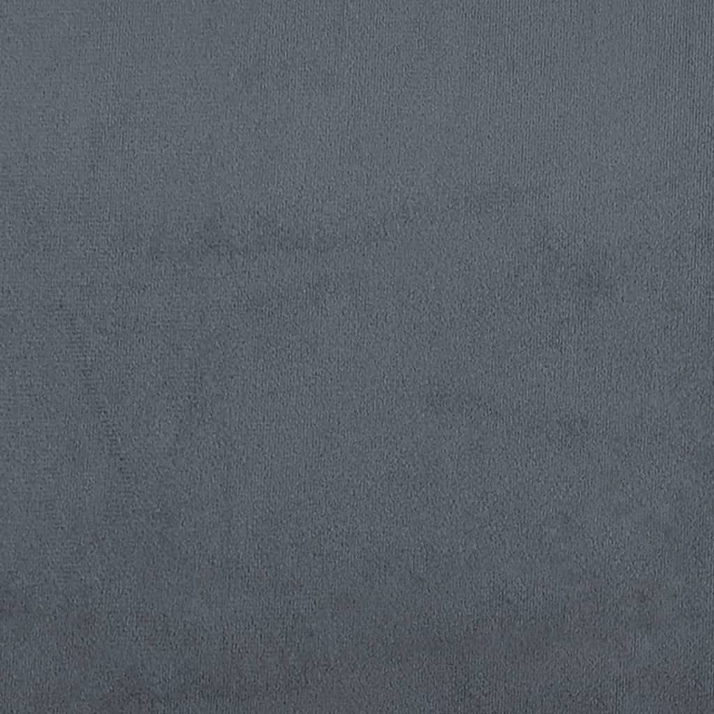 Sofá de 2 lugares 140 cm veludo cinza-escuro