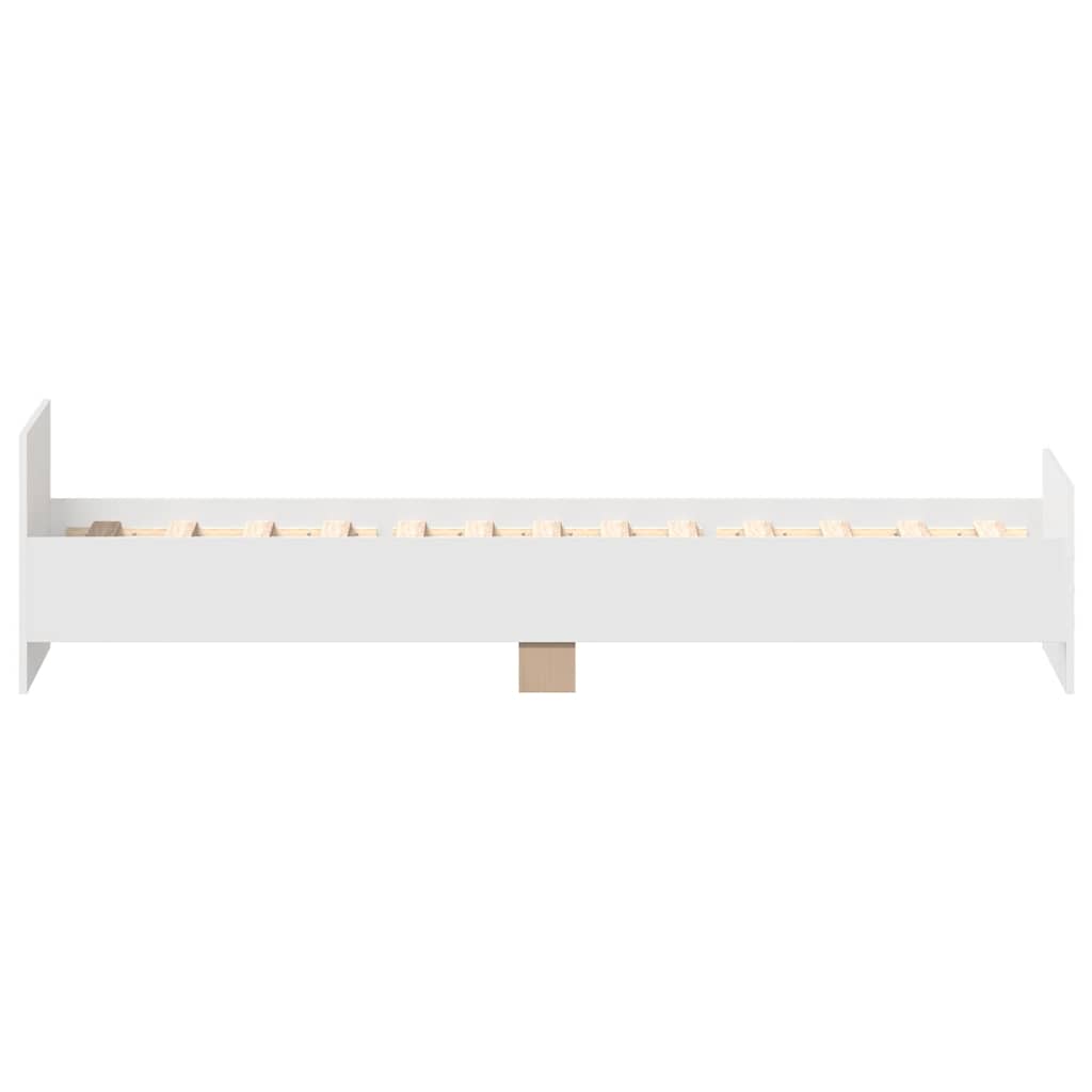 Estrutura de cama 90x190 cm derivados de madeira branco