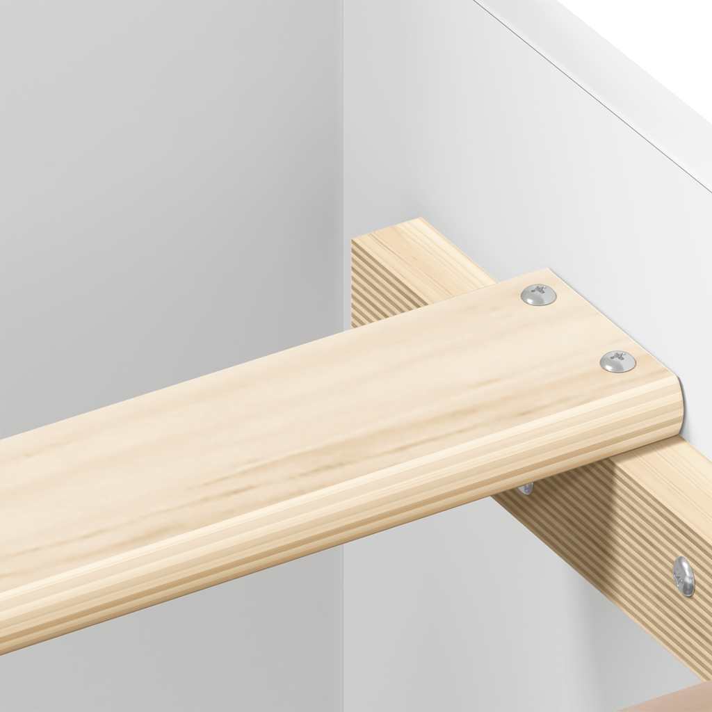 Estrutura de cama 90x190 cm derivados de madeira branco