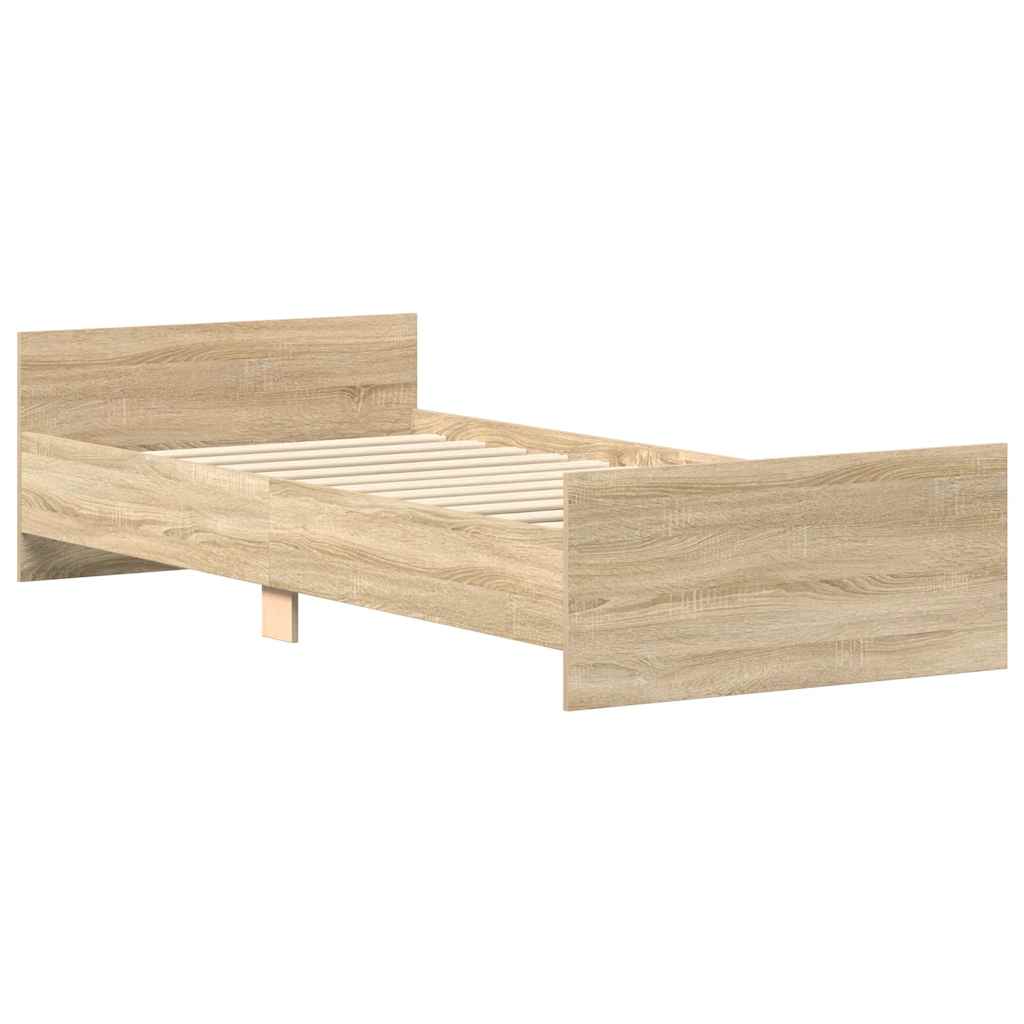 Estrutura cama s/ colchão derivados de madeira carvalho sonoma