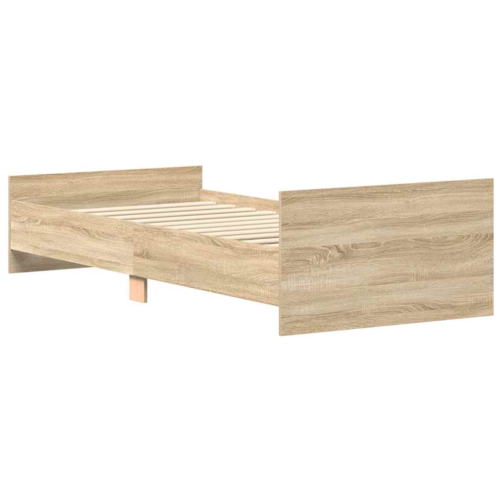 Estrutura cama s/ colchão derivados de madeira carvalho sonoma