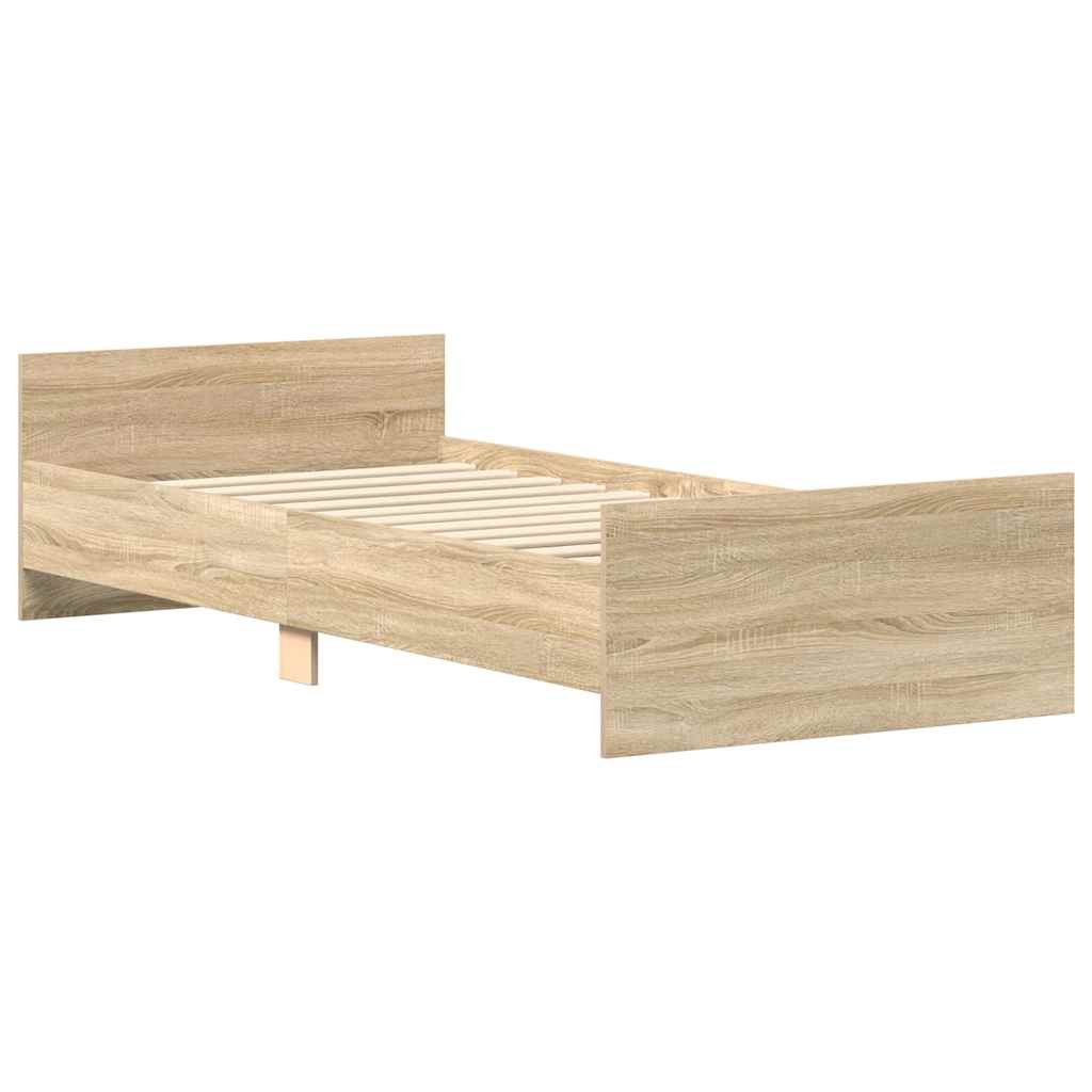 Estrutura cama s/ colchão derivados de madeira carvalho sonoma