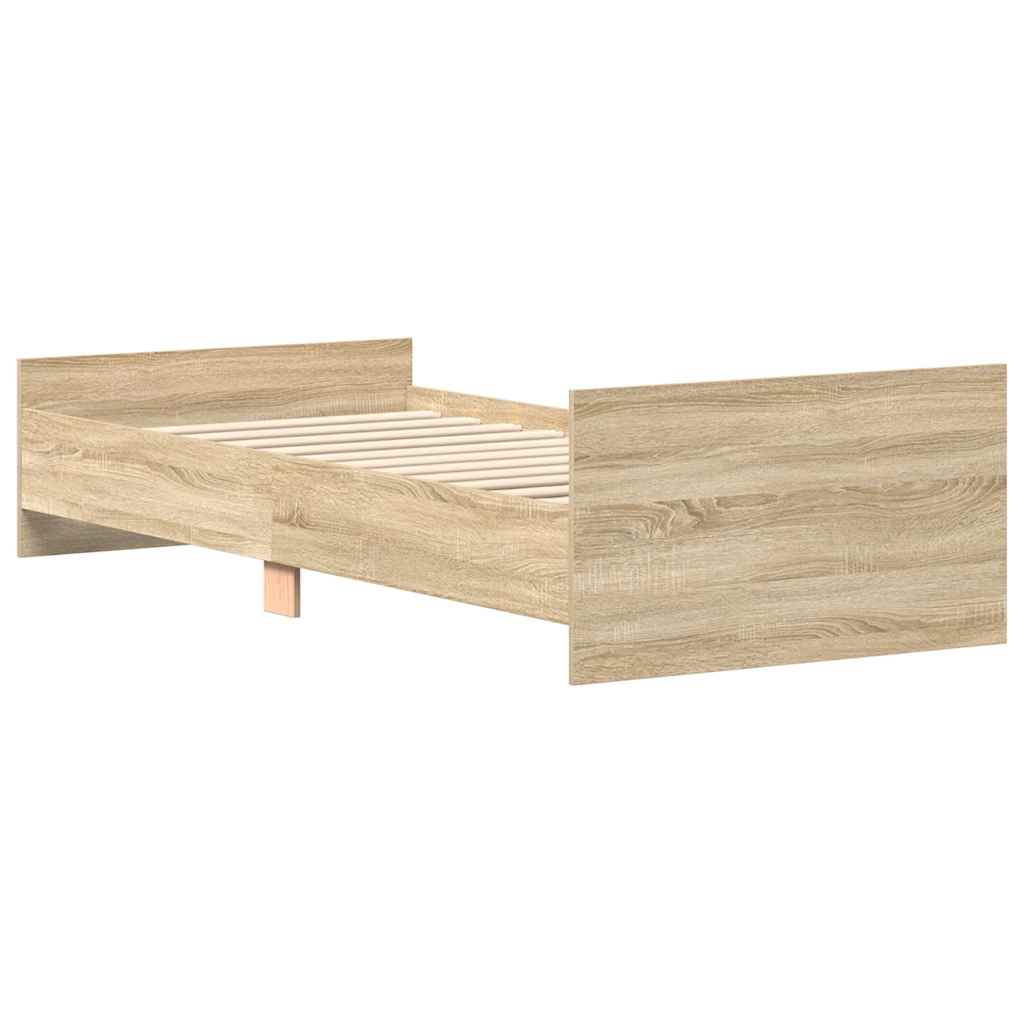 Estrutura cama s/ colchão derivados de madeira carvalho sonoma