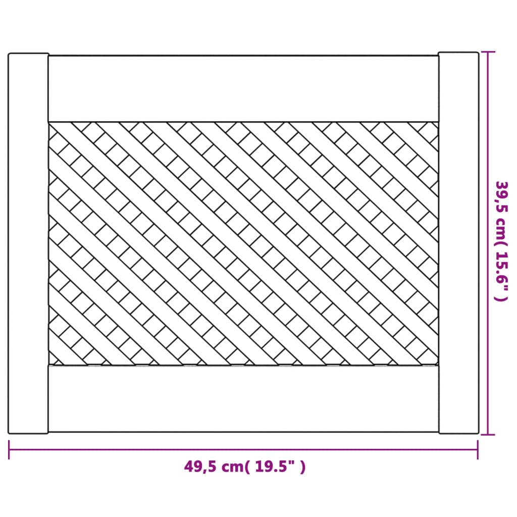 Portas de armário design treliça 2 pcs 49,5x39,5cm pinho maciço