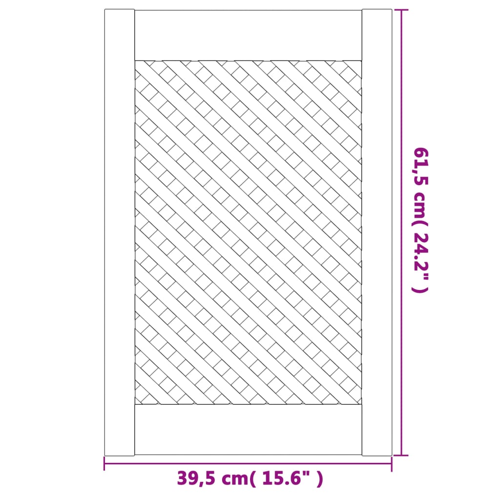 Portas de armário design treliça 2 pcs 39,5x61,5cm pinho maciço