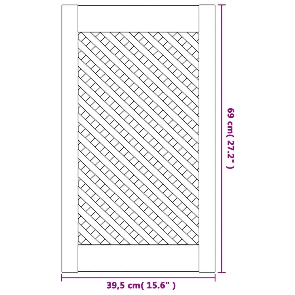 Portas de armário design treliça 2 pcs 39,5x69 cm pinho maciço