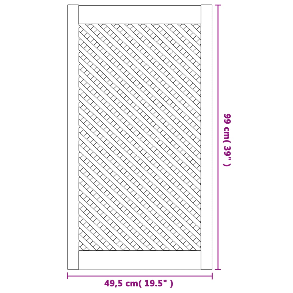 Portas de armário design treliça 2 pcs 49,5x99 cm pinho maciço
