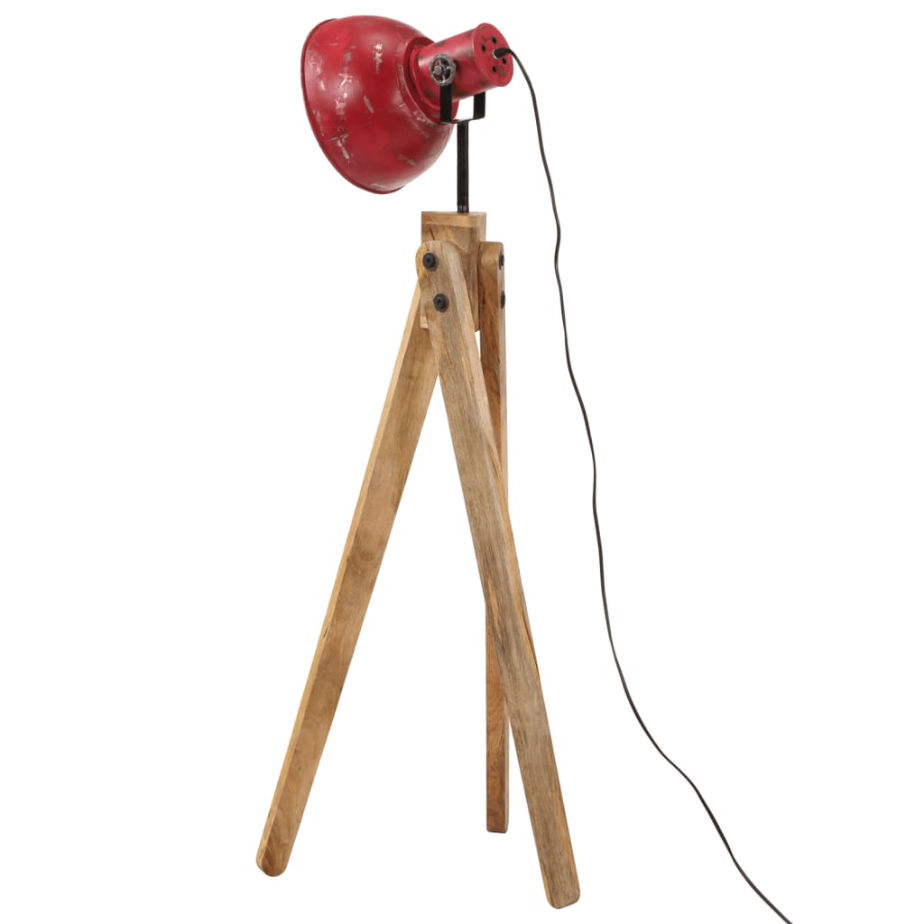 Candeeiro de pé 25 W 45x45x120 cm E27 vermelho desgastado