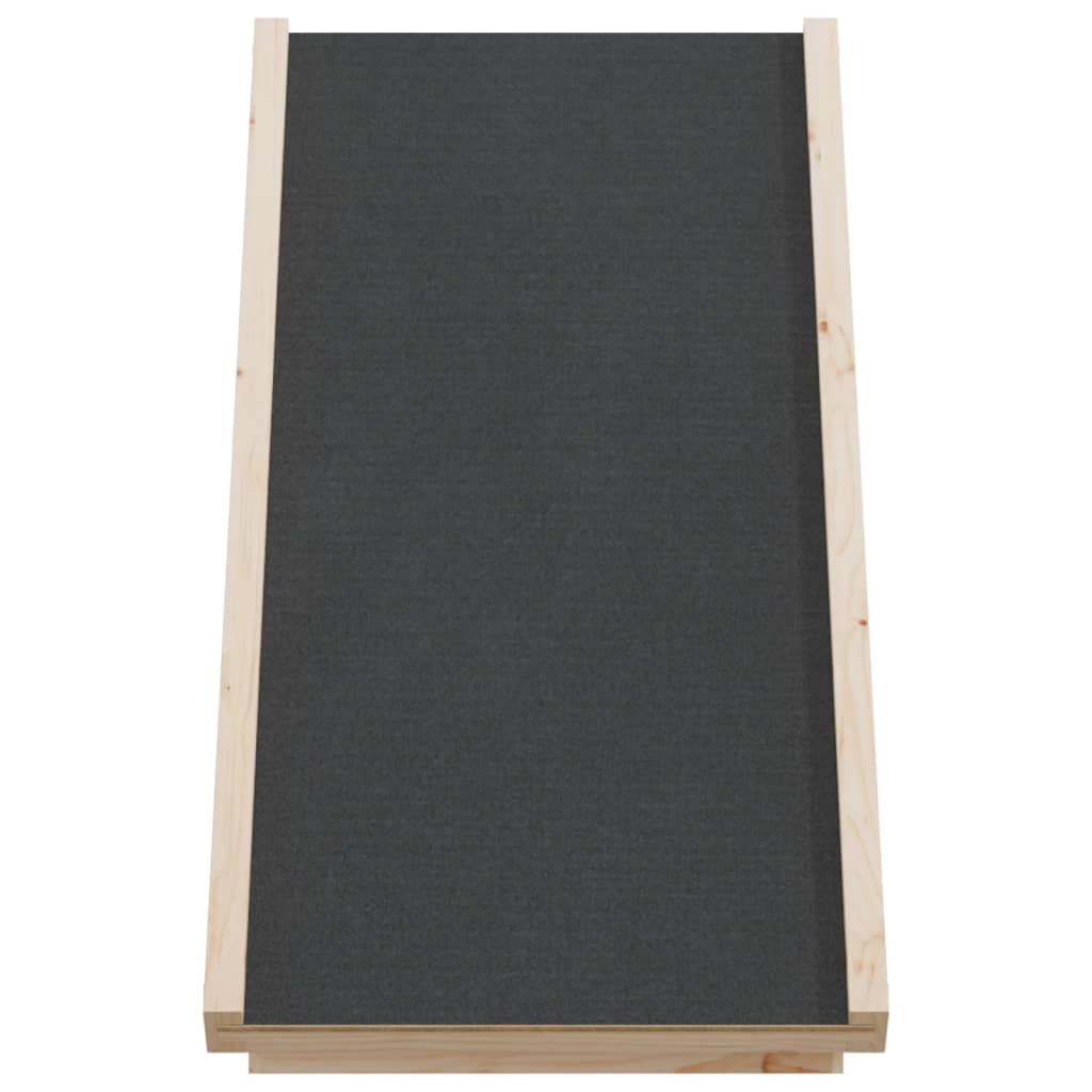 Rampa para cães 70x35 cm madeira de abeto maciça cinzento