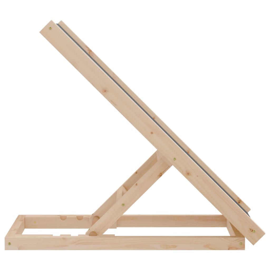 Rampa para cães 70x35 cm madeira de abeto maciça cinzento