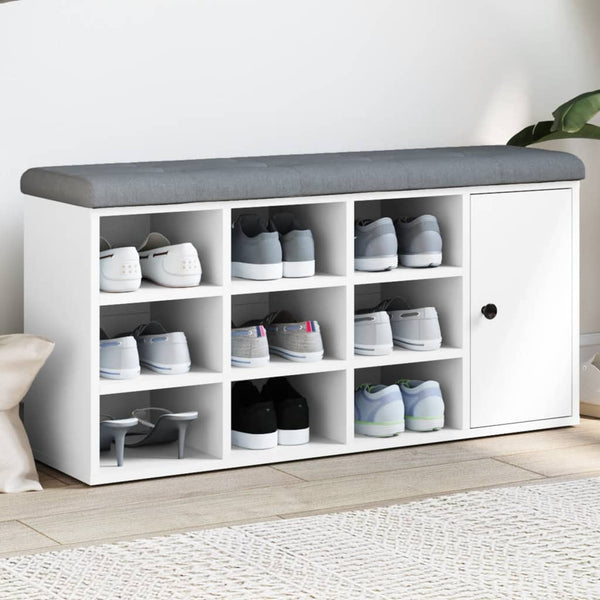 Banco sapateira 102x32x50 cm derivados de madeira branco