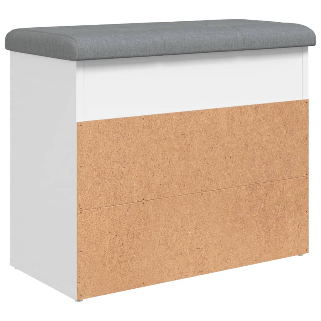 Banco sapateira 62x32x50 cm derivados de madeira branco
