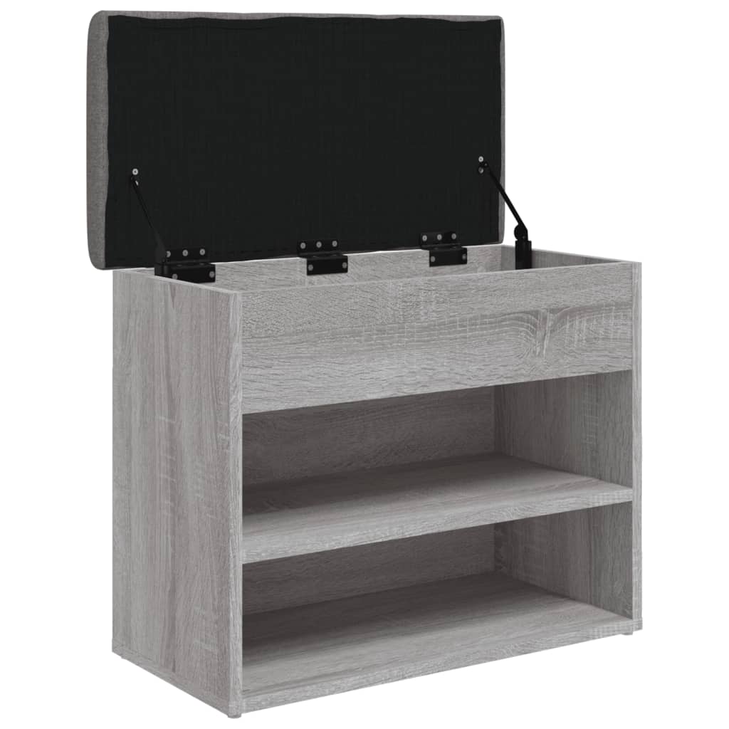Banco sapateira 62x32x50 cm derivados madeira cinzento sonoma