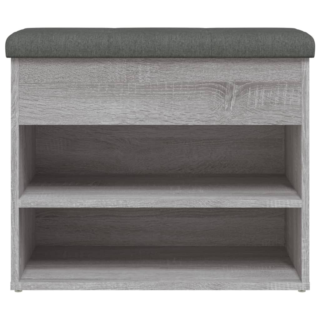 Banco sapateira 62x32x50 cm derivados madeira cinzento sonoma