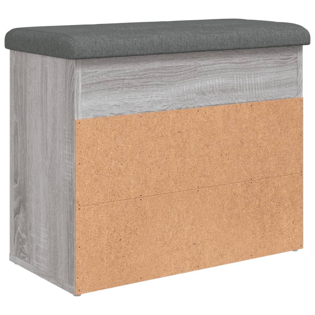 Banco sapateira 62x32x50 cm derivados madeira cinzento sonoma