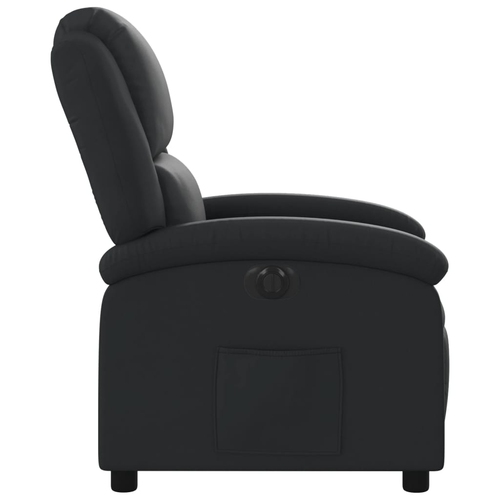 Poltrona reclinável elétrica couro genuíno preto