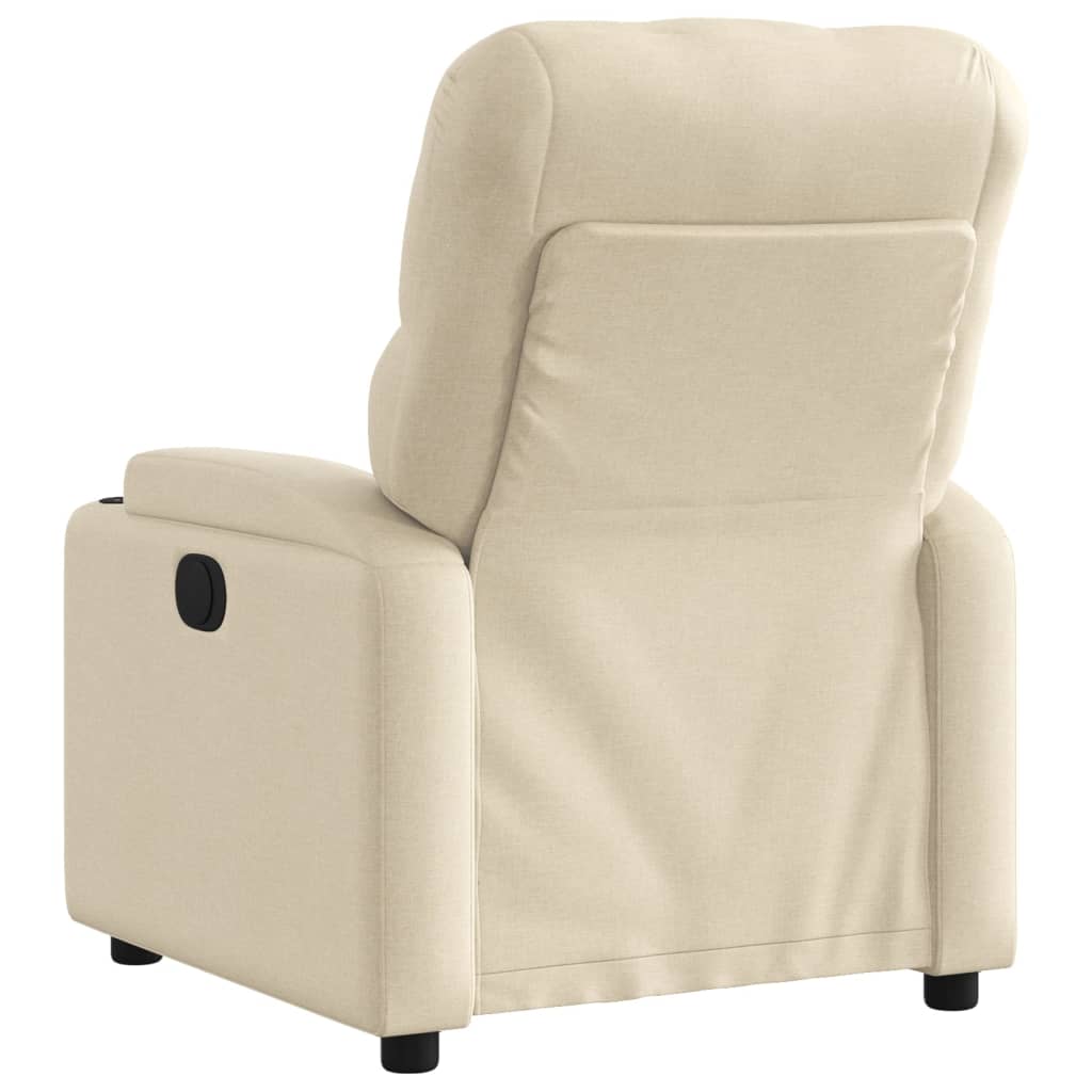 Poltrona reclinável elétrica tecido cor creme