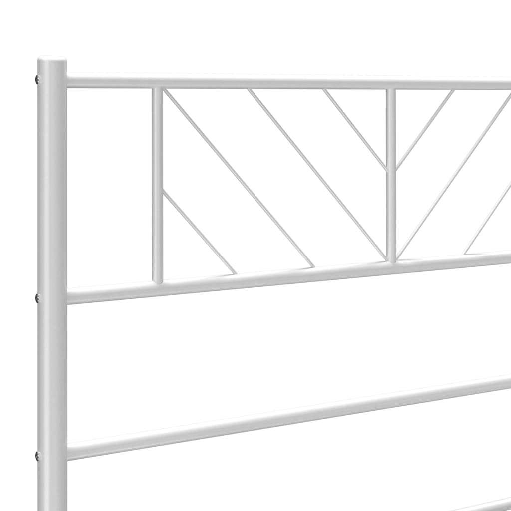 Estrutura de cama com cabeceira 90x200 cm metal branco