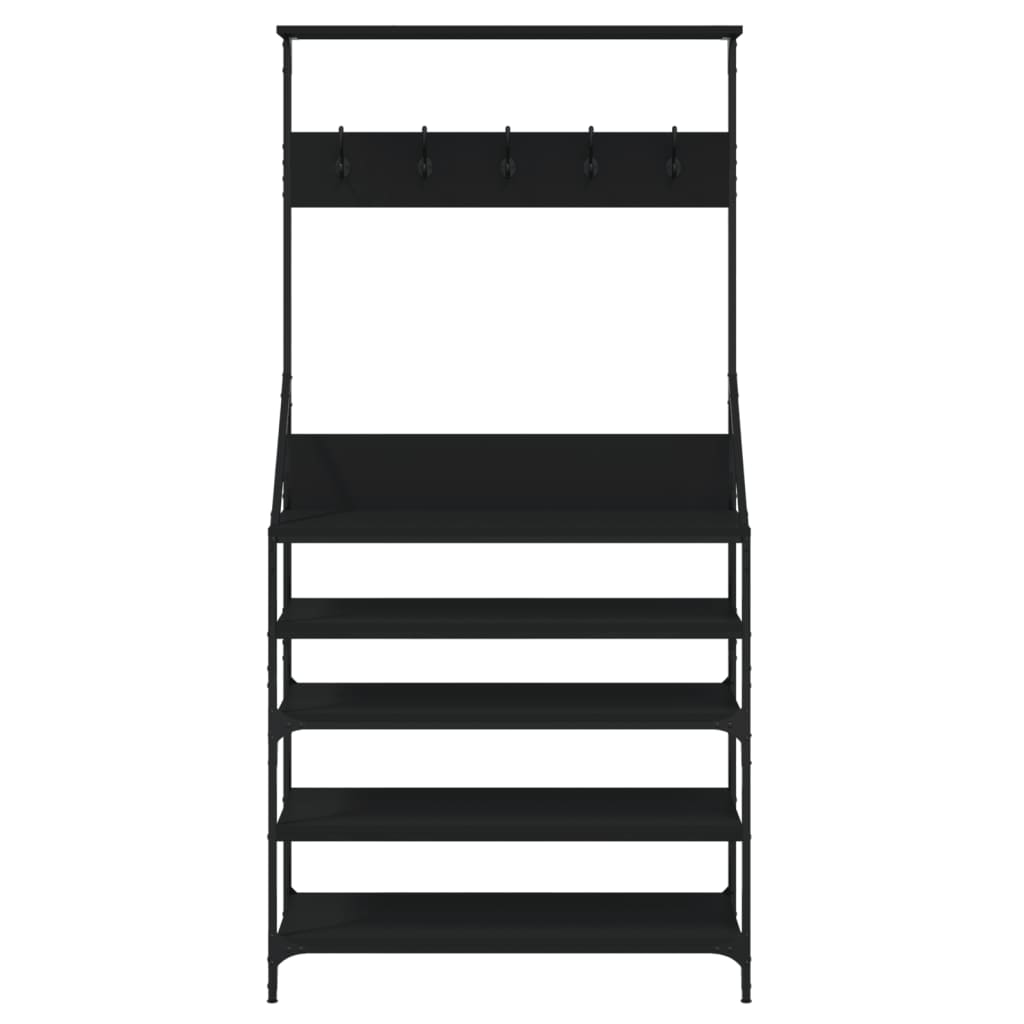 Conjunto de Entrada - Bengaleiro c/ arrumação de calçado 90x34x184 cm preto