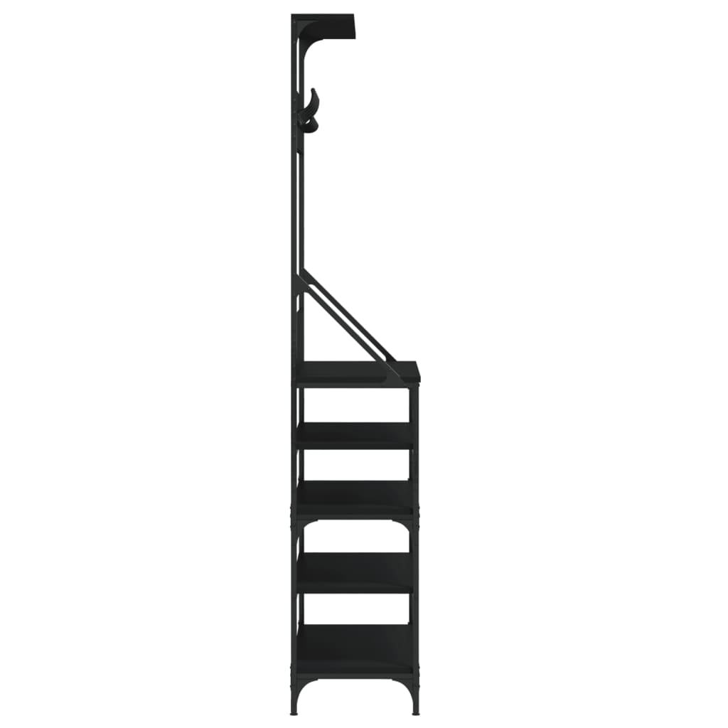 Conjunto de Entrada - Bengaleiro c/ arrumação de calçado 90x34x184 cm preto
