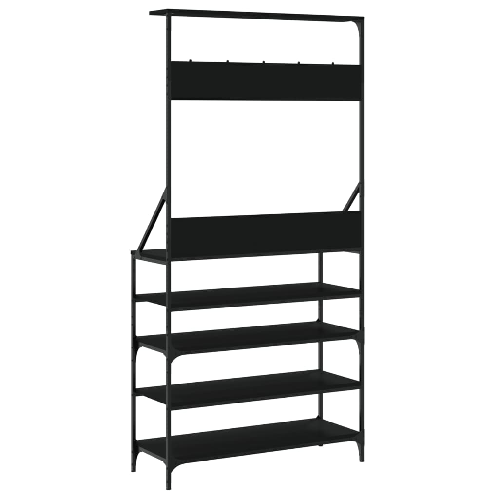 Conjunto de Entrada - Bengaleiro c/ arrumação de calçado 90x34x184 cm preto