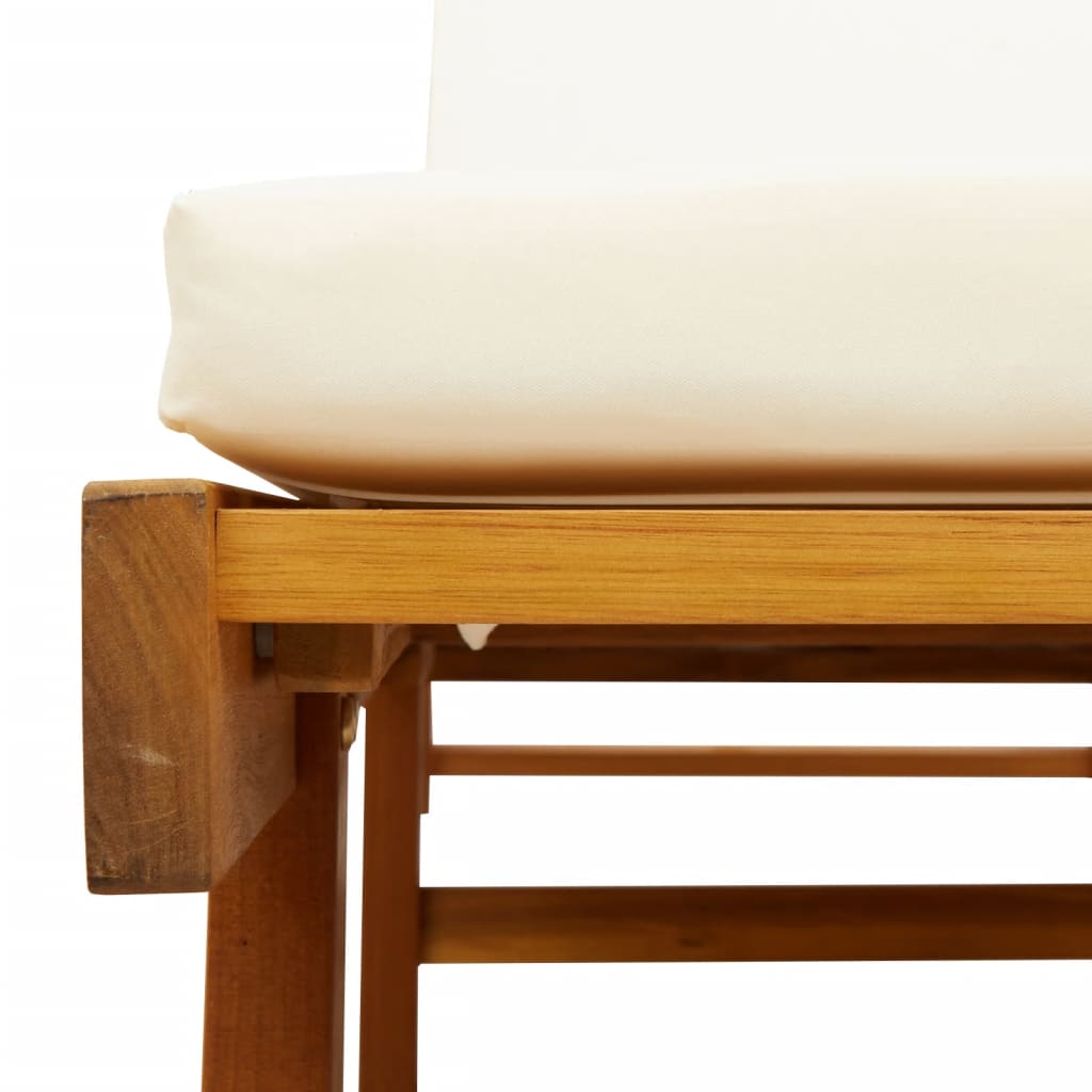 Espreguiçadeiras c/ almofadões 2 pcs 200x68x83 cm acácia maciça