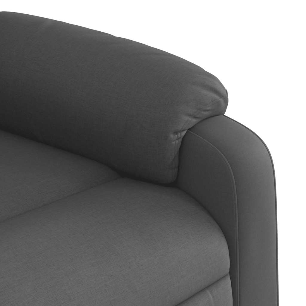Poltrona de massagens reclinável tecido cinzento-escuro