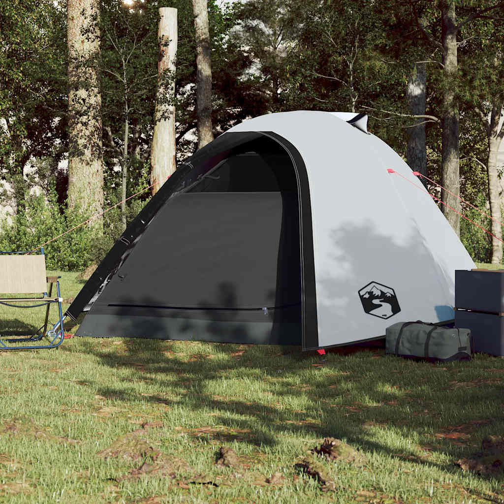 Tenda de campismo cúpula p/ 4 pessoas opaca impermeável branco