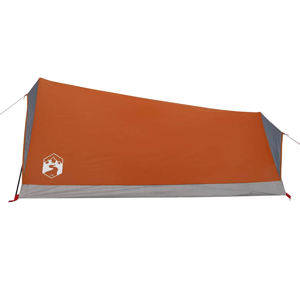 Tenda de campismo p/ 2 pessoas tecido impermeável cinza/laranja