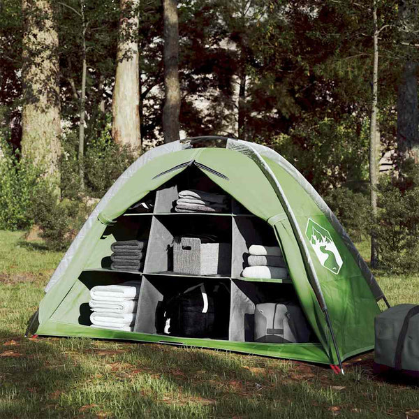 Tenda de arrumação 9 compartimentos impermeável verde