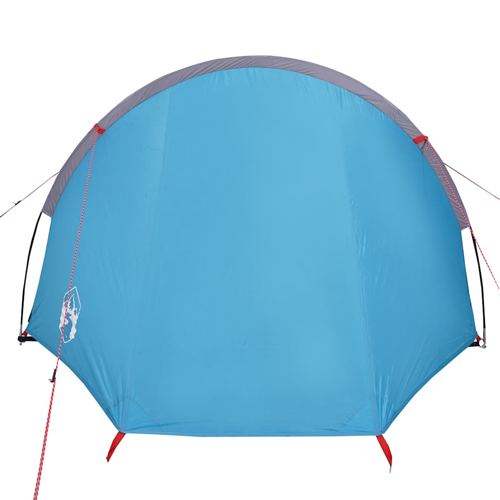 Tenda de campismo túnel para 4 pessoas impermeável azul