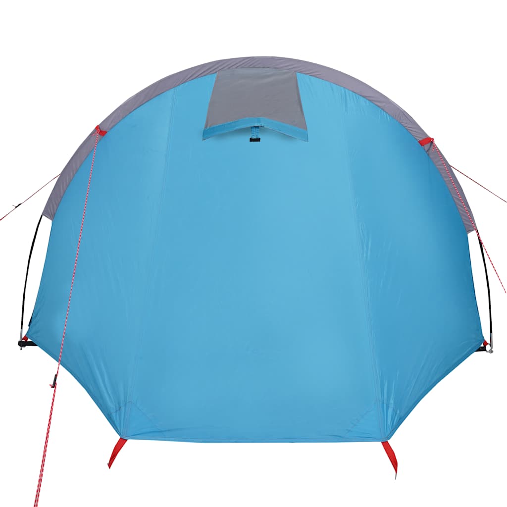 Tenda de campismo túnel para 4 pessoas impermeável azul
