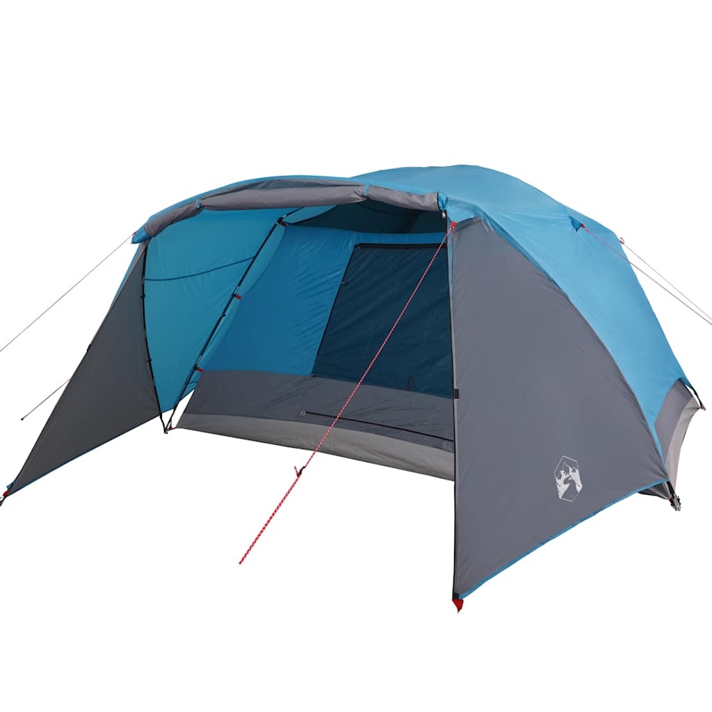 Tenda familiar c/ avançado para 6 pessoas impermeável azul