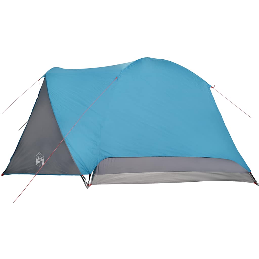 Tenda familiar c/ avançado para 6 pessoas impermeável azul