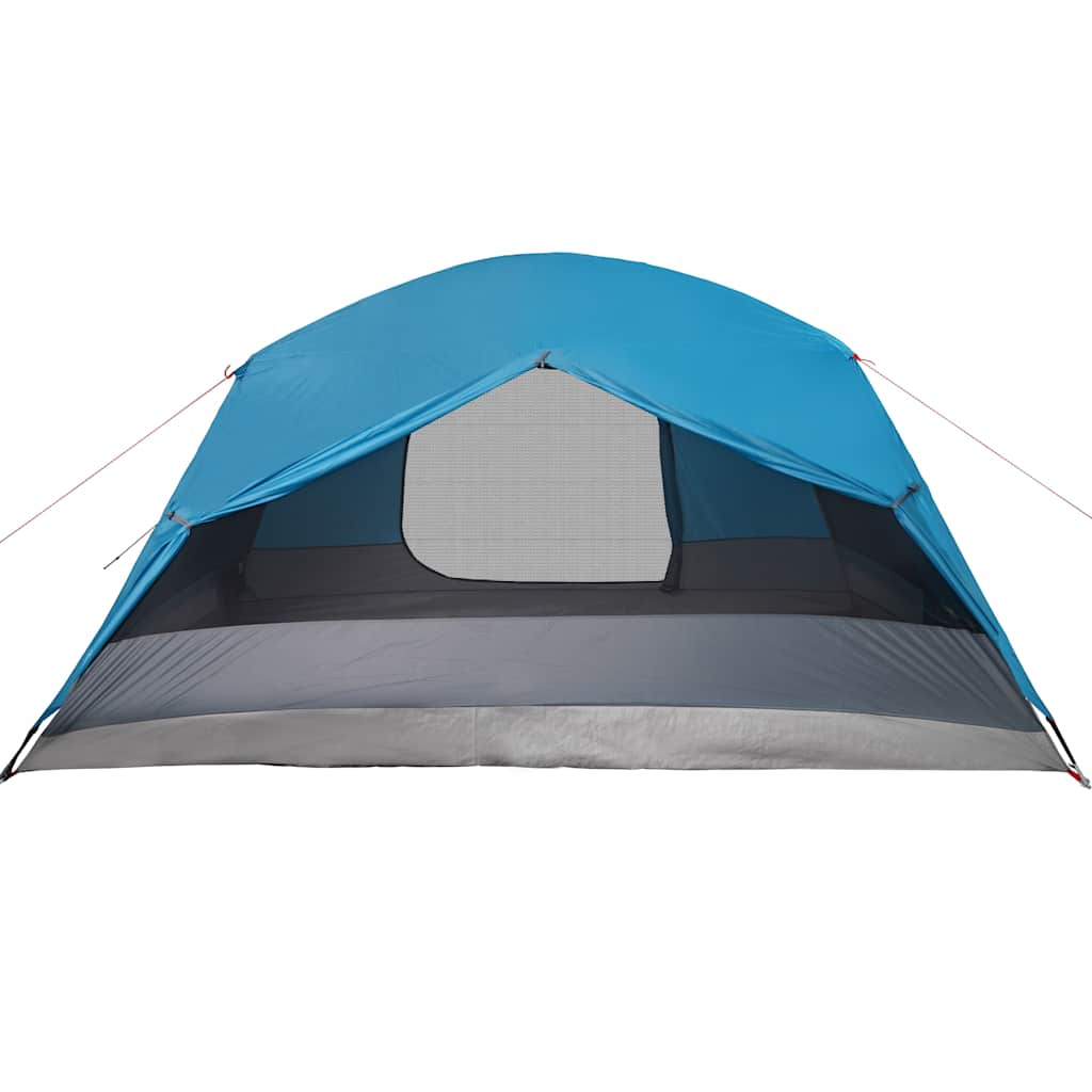 Tenda familiar c/ avançado para 6 pessoas impermeável azul