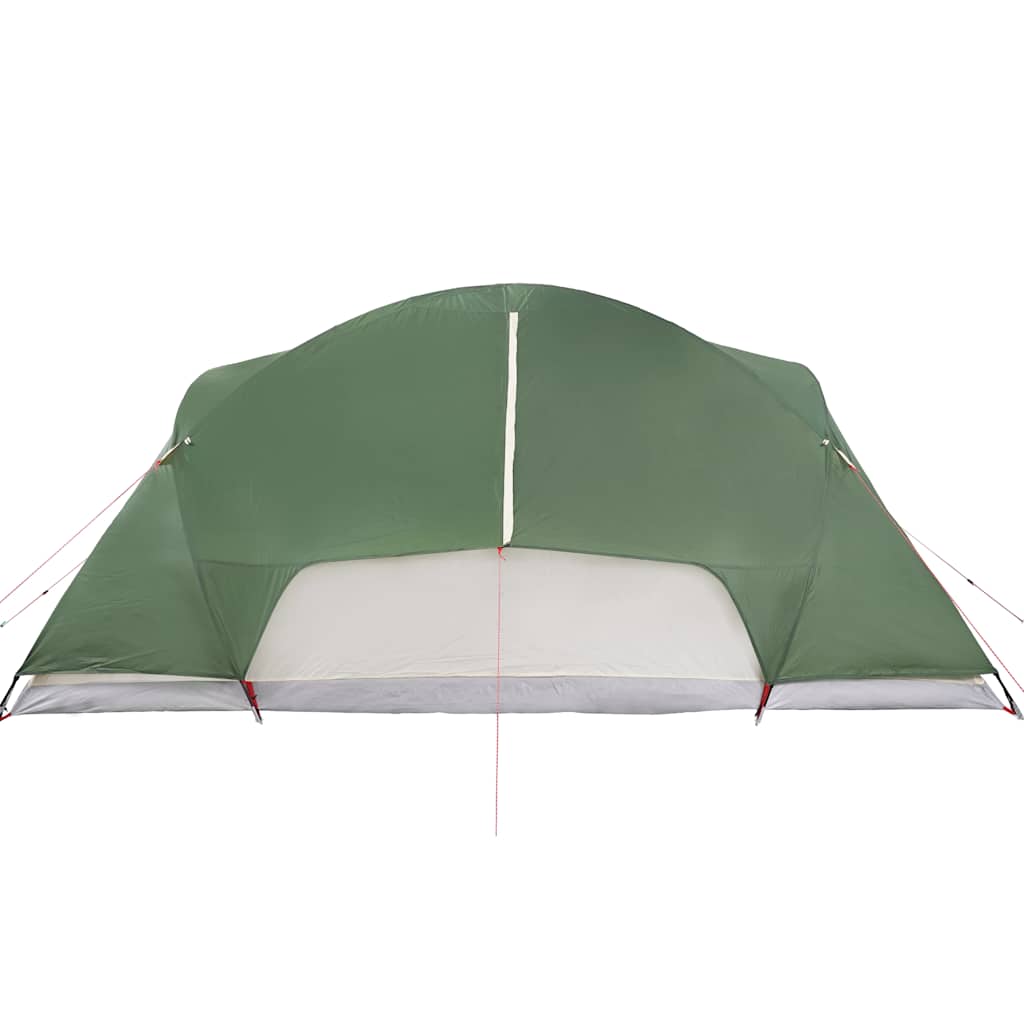 Tenda familiar ventilação cruzada 8 pessoas impermeável verde